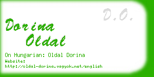 dorina oldal business card